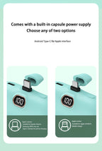 Mini Power Bank 2000/5000mAh Built Cable Portable Mobile Charger Fast Charger