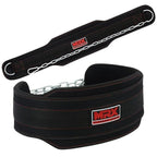 MRX Weight Lifting Nylon Dip Belt With Metal Chain Bodybuilding Gym Workout