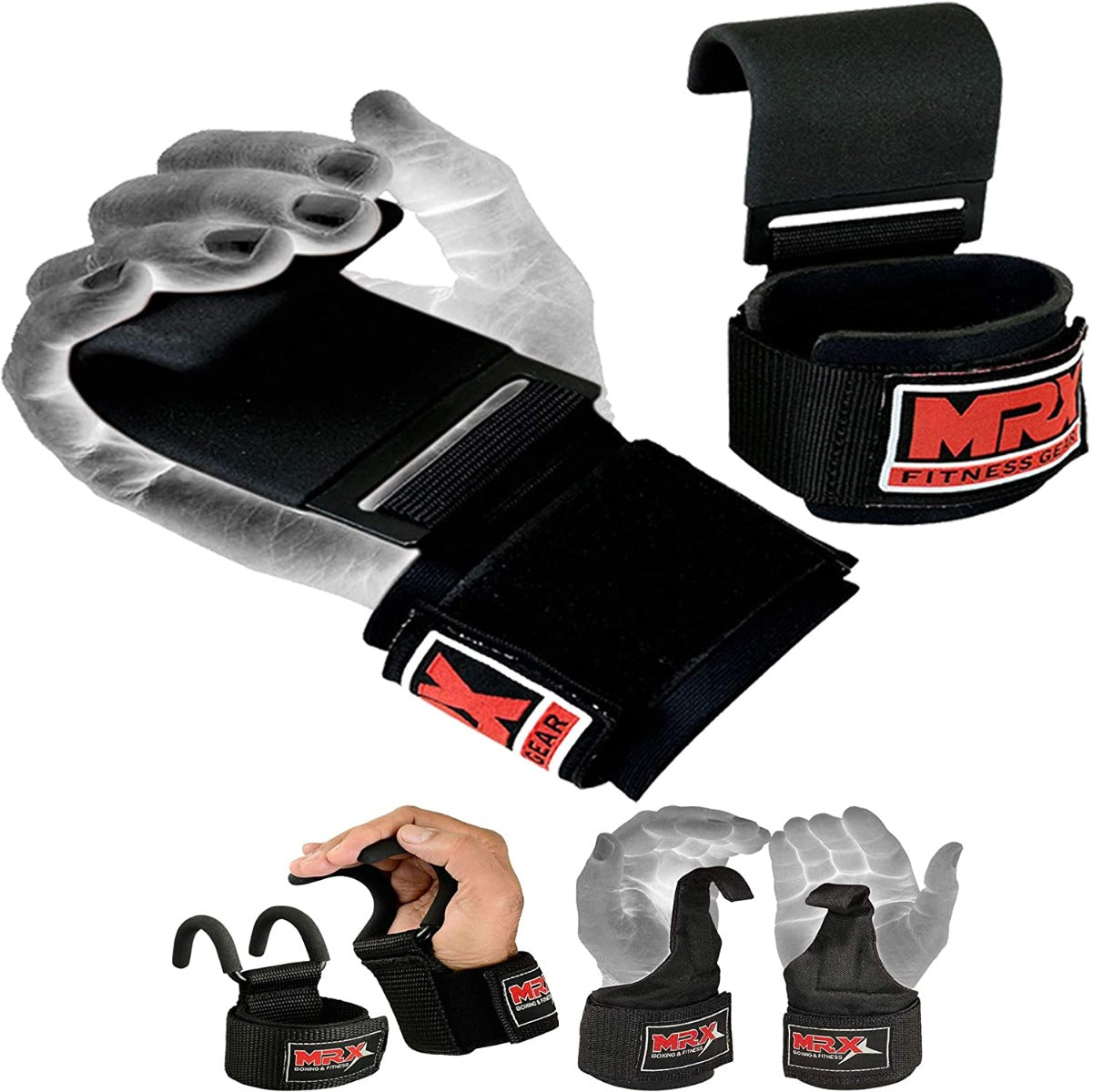 Mrx Weight Lifting Metal Hooks Gym Bodybuilding Workout Deadlift 3 Styles