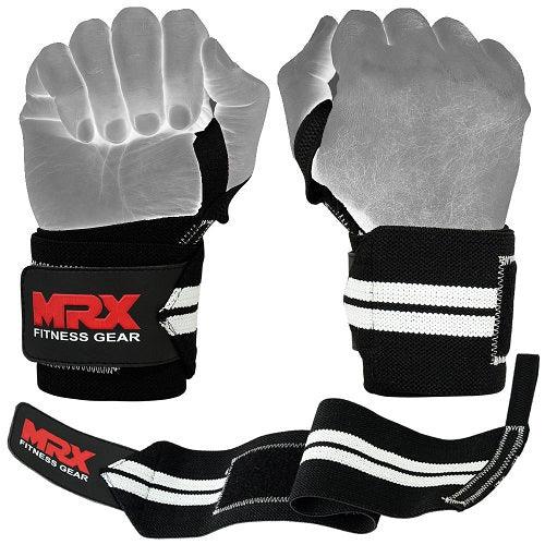 MRX Power Weightlifting Wrist Wraps Premium Quality Bodybuilding Gym Workout Straps