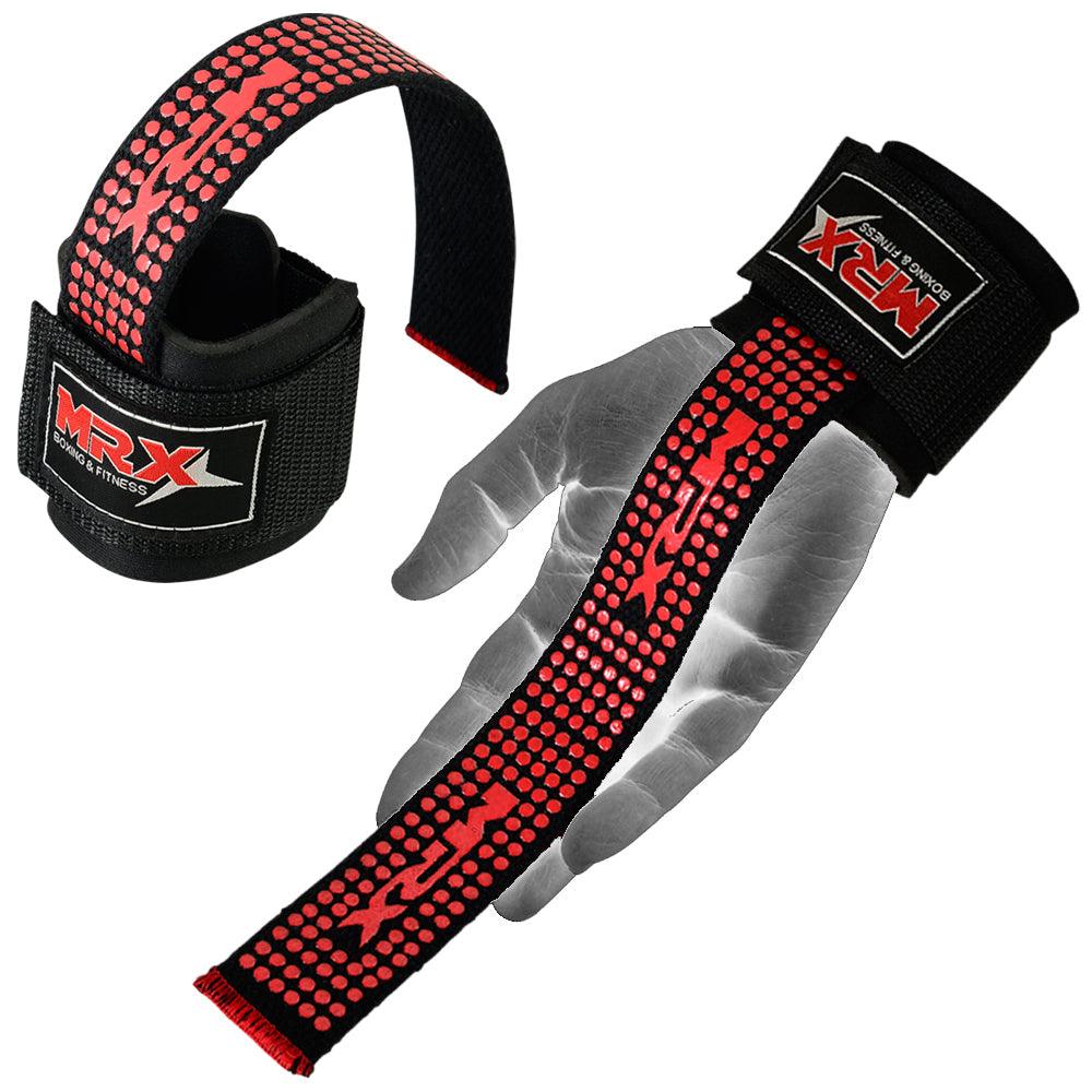 MRX Weight Lifting Bar Straps With Wrist Wraps Heavy Duty Bodybuilding Workout Gym Strap