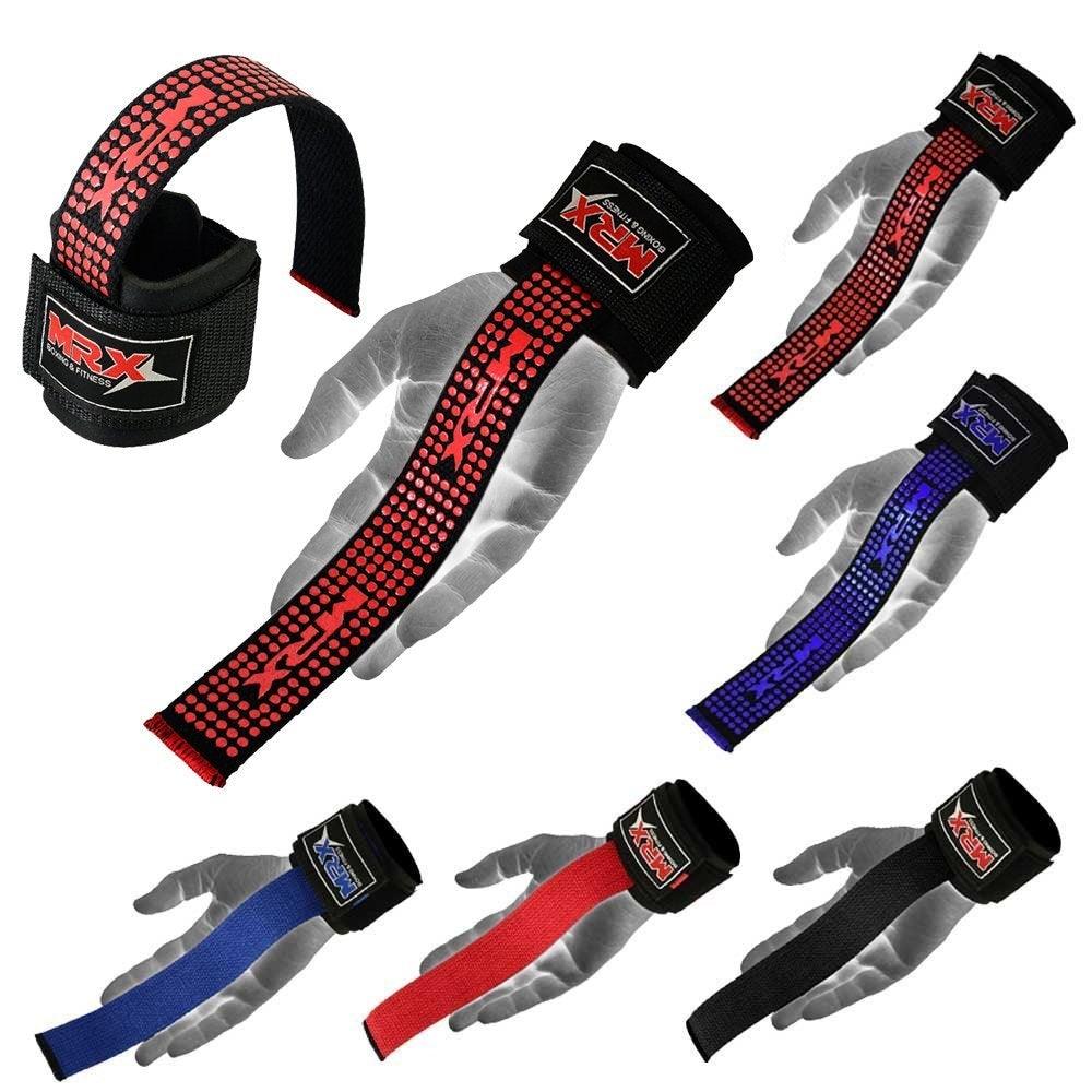MRX Weight Lifting Bar Straps With Wrist Wraps Heavy Duty Bodybuilding Workout Gym Strap