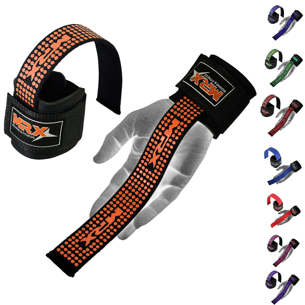 MRX Weight Lifting Bar Straps With Wrist Wraps Heavy Duty Bodybuilding Workout Gym Strap