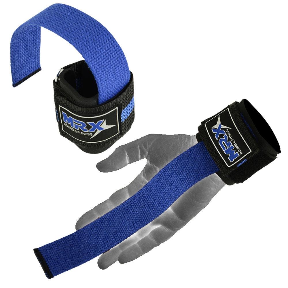 MRX Weight Lifting Bar Straps With Wrist Wraps Heavy Duty Bodybuilding Workout Gym Strap