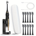Rechargeable Electric Toothbrush Set for Couples  USB Metal Shaft