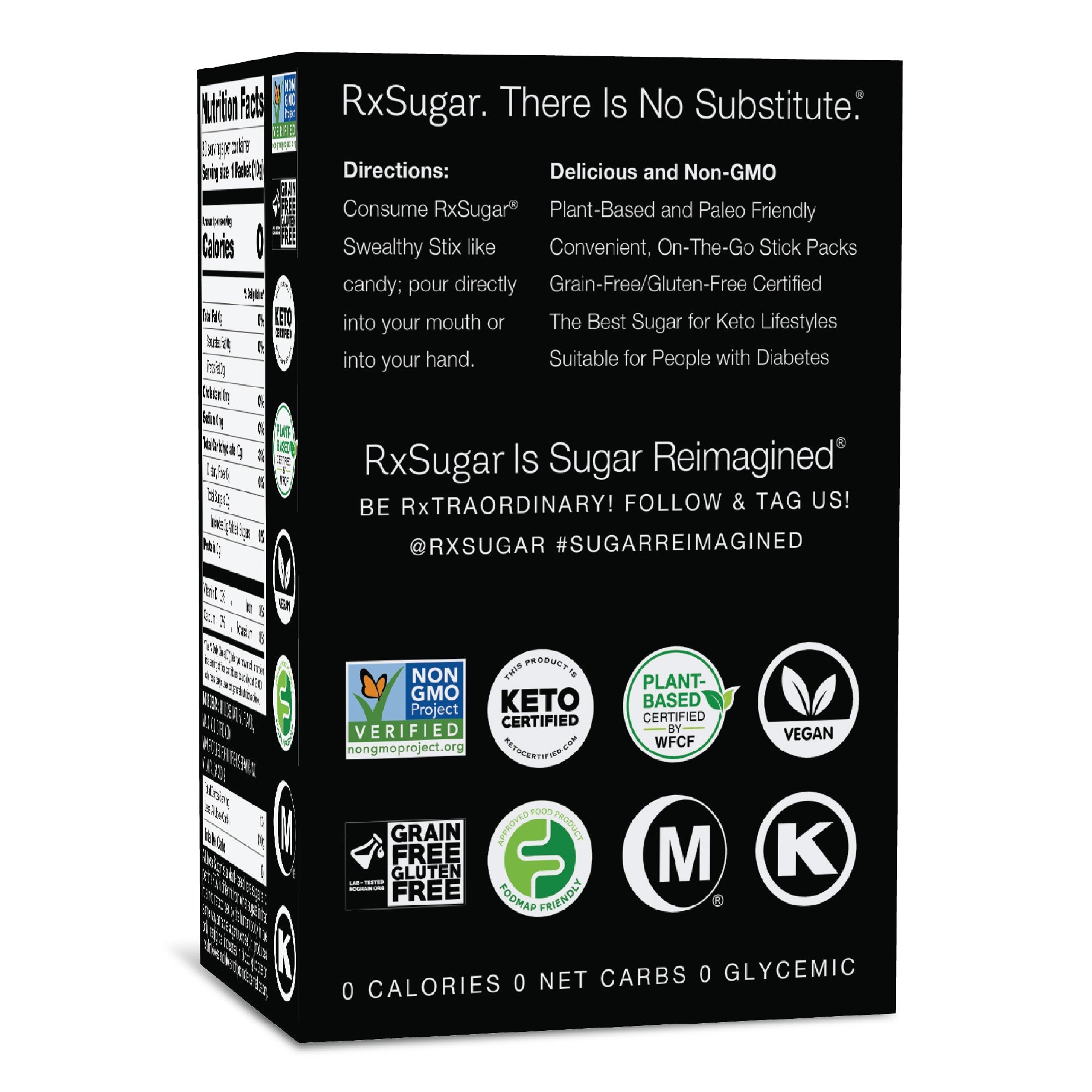 RxSugar Flavored Allulose Sugar Swealthy Stix