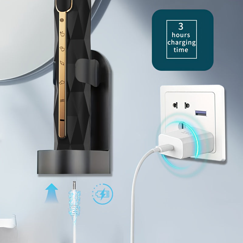 Rechargeable Electric Toothbrush Set for Couples  USB Metal Shaft