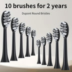 Rechargeable Electric Toothbrush Set for Couples  USB Metal Shaft