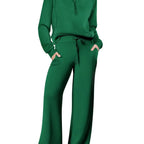 Women Sweatshirts Wide Leg Pants Two Pieces