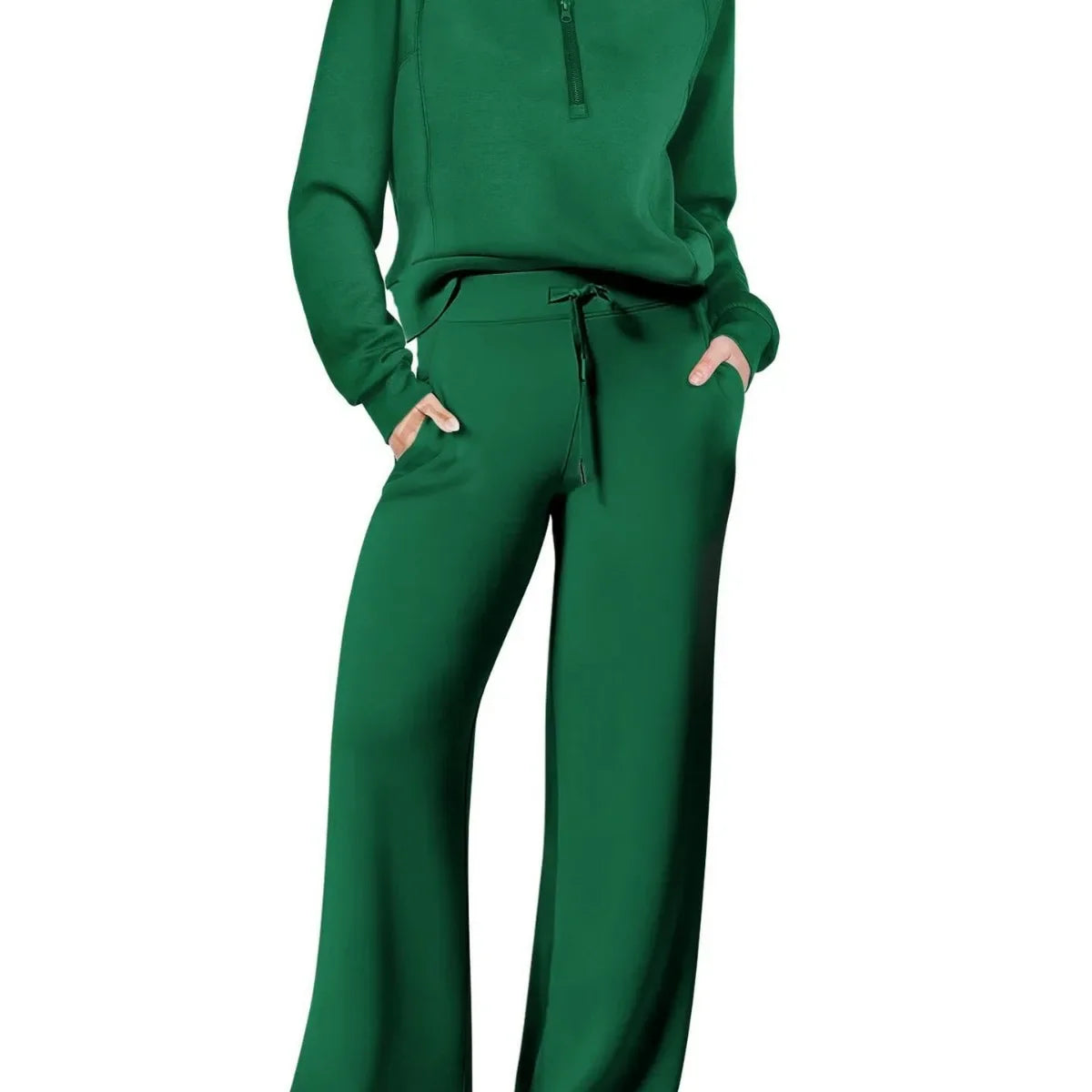 Women Sweatshirts Wide Leg Pants Two Pieces