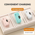 Mini Power Bank 2000/5000mAh Built Cable Portable Mobile Charger Fast Charger