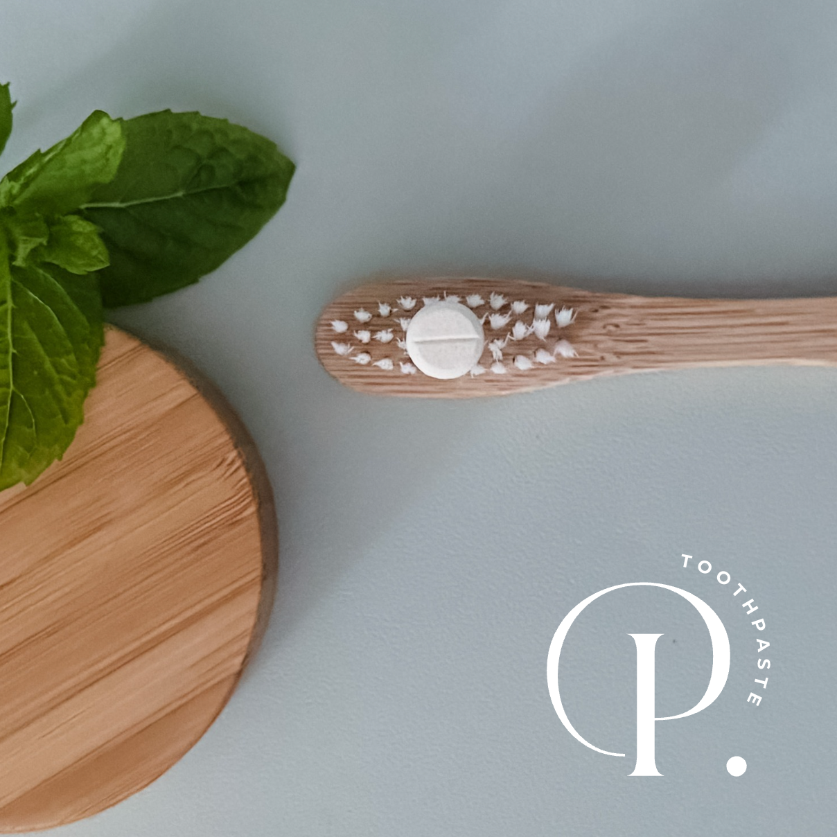 Starter Kit: The Pearl Jar - White Sea Glass & Fluoride Mint Toothpaste Tablets | 62 Tablets | Refill Pouch