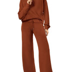 Women Sweatshirts Wide Leg Pants Two Pieces