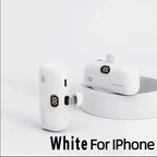 Mini Power Bank 2000/5000mAh Built Cable Portable Mobile Charger Fast Charger