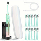 Rechargeable Electric Toothbrush Set for Couples  USB Metal Shaft