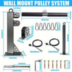 Wall Mounted Cable Pulley Gym System-4