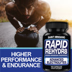 Rapid Rehydr8 Electrolyte Supplements 100 Capsules – Aid in The Prevention of Cramping and Supports Muscle Endurance and Recovery