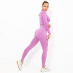 Autumn Yoga set Women Gym Clothes Seamless Fitness Sportswear Tracksuit Long Sleeve Shirts Leggings Workout Clothing Outfits-9
